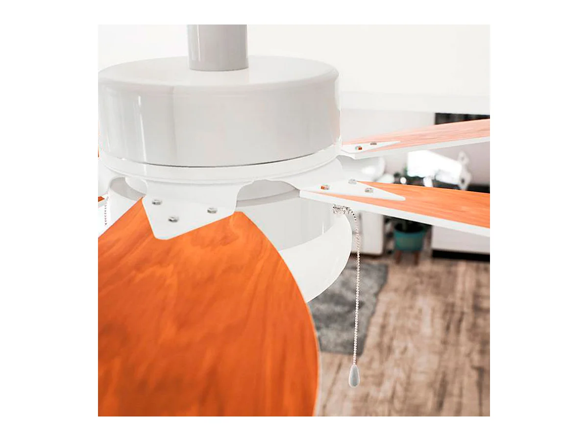 Ventilador de techo Cecotec EnergySilence Aero 360 50W 6 aspas reversibles blanco/marrón