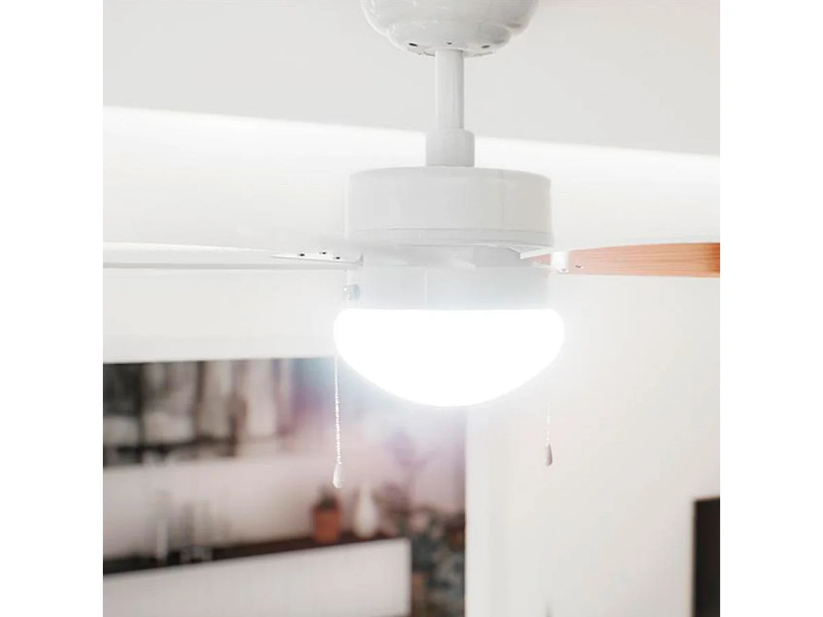 Ventilador de techo Cecotec EnergySilence Aero 360 50W 6 aspas reversibles blanco/marrón