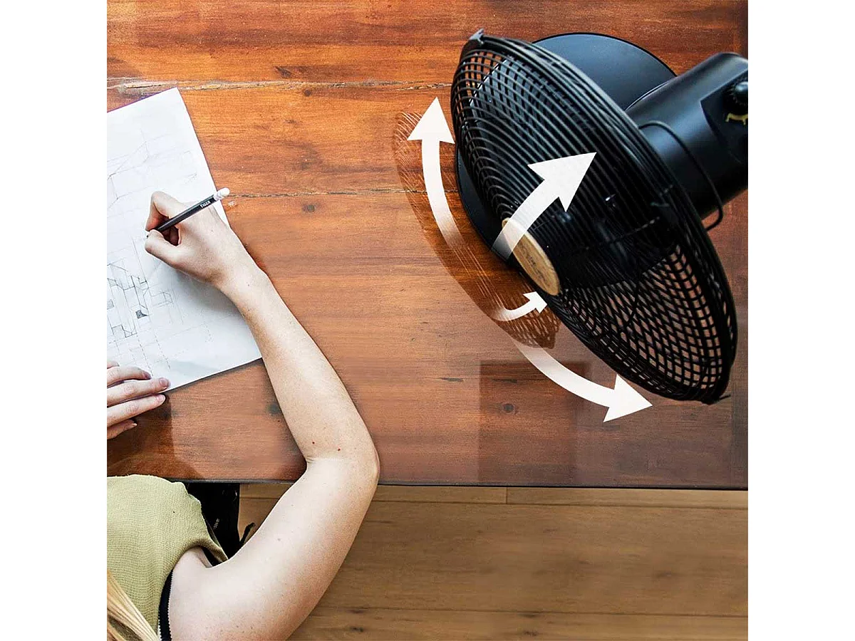Ventilador de sobremesa Cecotec EnergySilence 560 WoodDesk 45W 3 velocidades negro