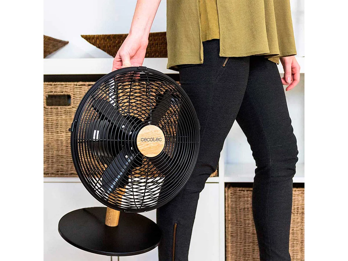 Ventilador de sobremesa Cecotec EnergySilence 560 WoodDesk 45W 3 velocidades negro