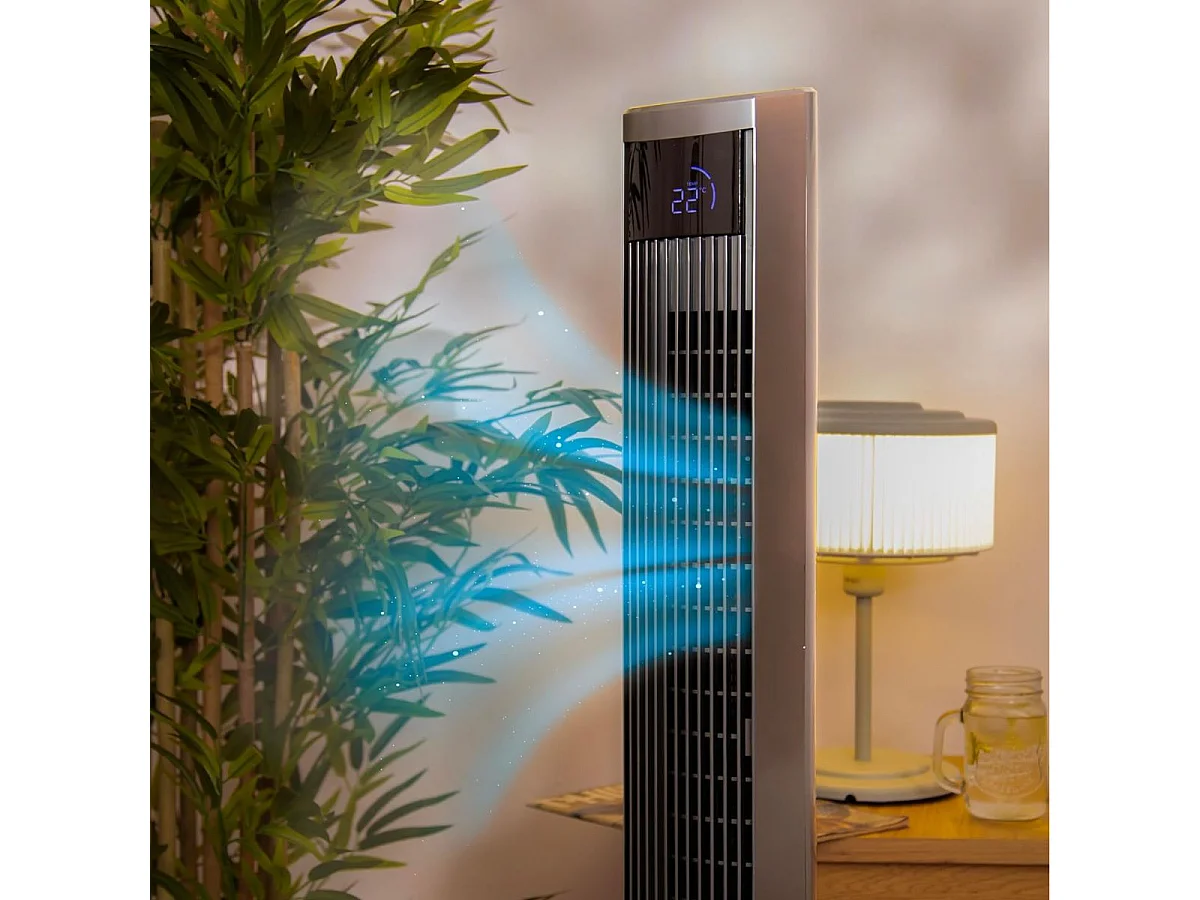 Ventilador de torre Cecotec EnergySilence 470 Max Skyline Ionic 45W mando a distancia negro 119 cm