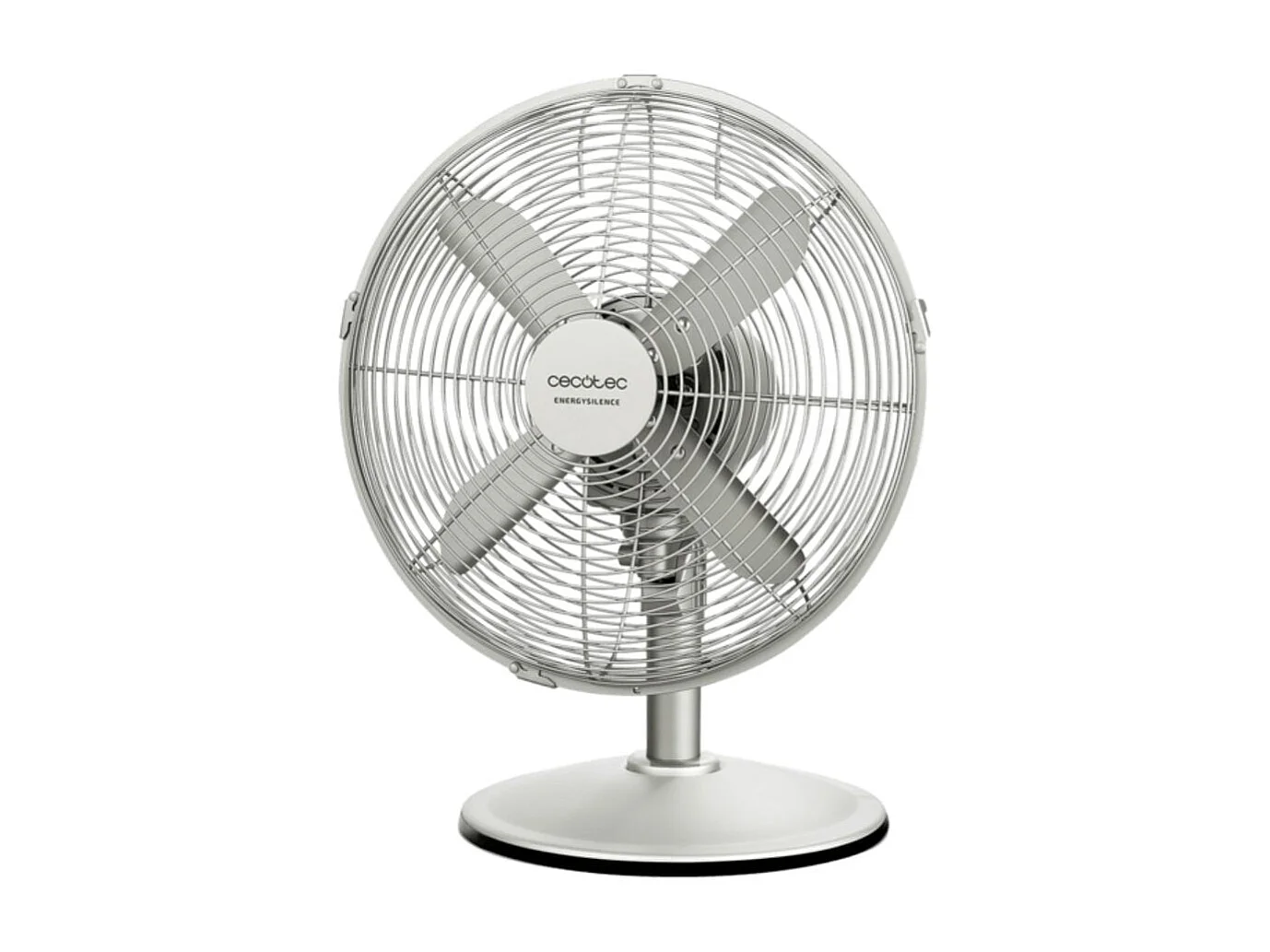 Ventilador de sobremesa Cecotec EnergySilence 610 SteelDesk 40W 4 aspas plata 30 cm