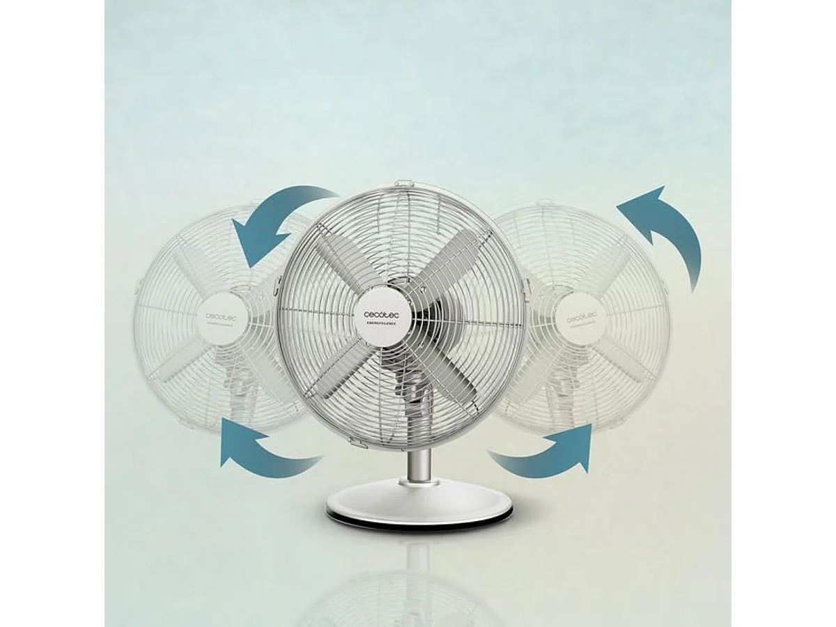 Ventilador de sobremesa Cecotec EnergySilence 610 SteelDesk 40W 4 aspas plata 30 cm