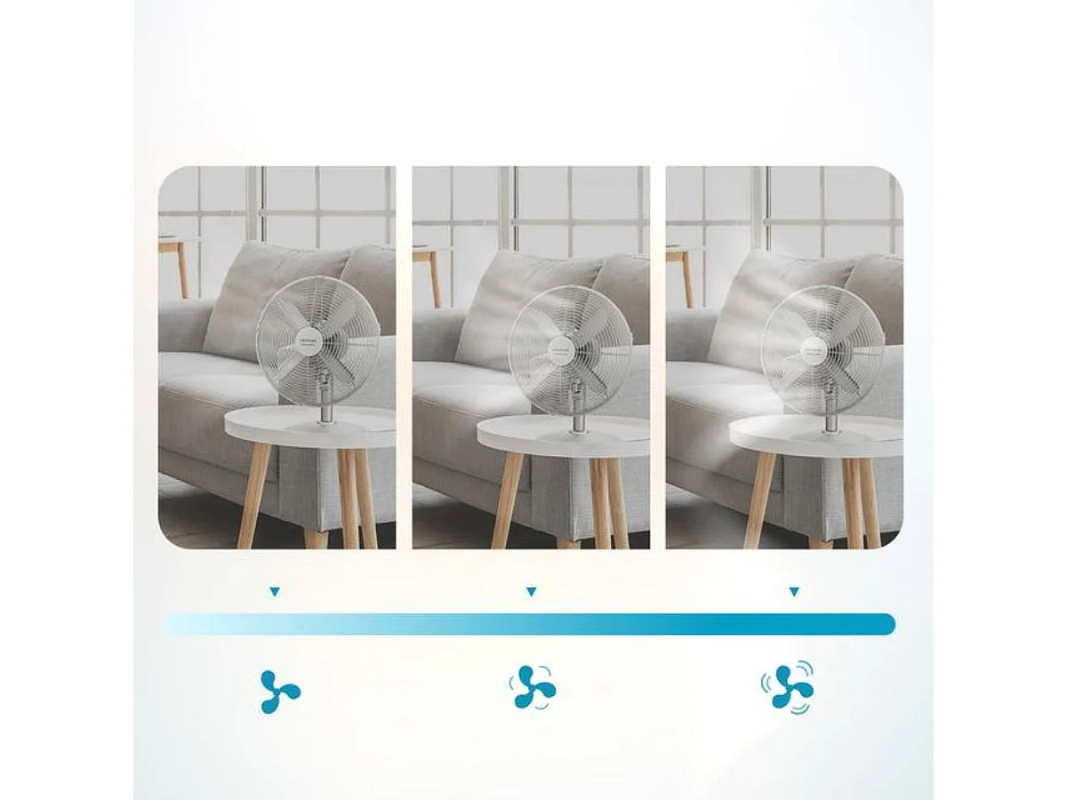 Ventilador de sobremesa Cecotec EnergySilence 610 SteelDesk 40W 4 aspas plata 30 cm