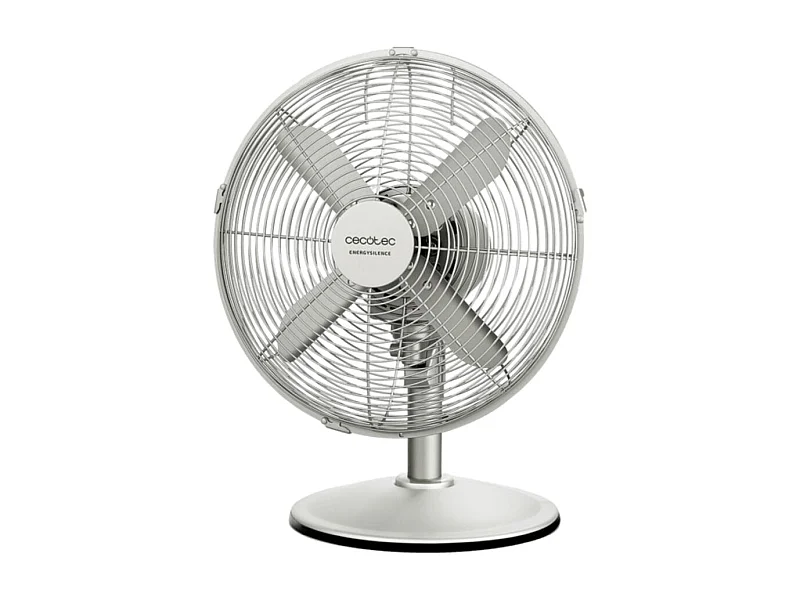 Ventilador de sobremesa Cecotec EnergySilence 610 SteelDesk 40W 4 aspas plata 30 cm