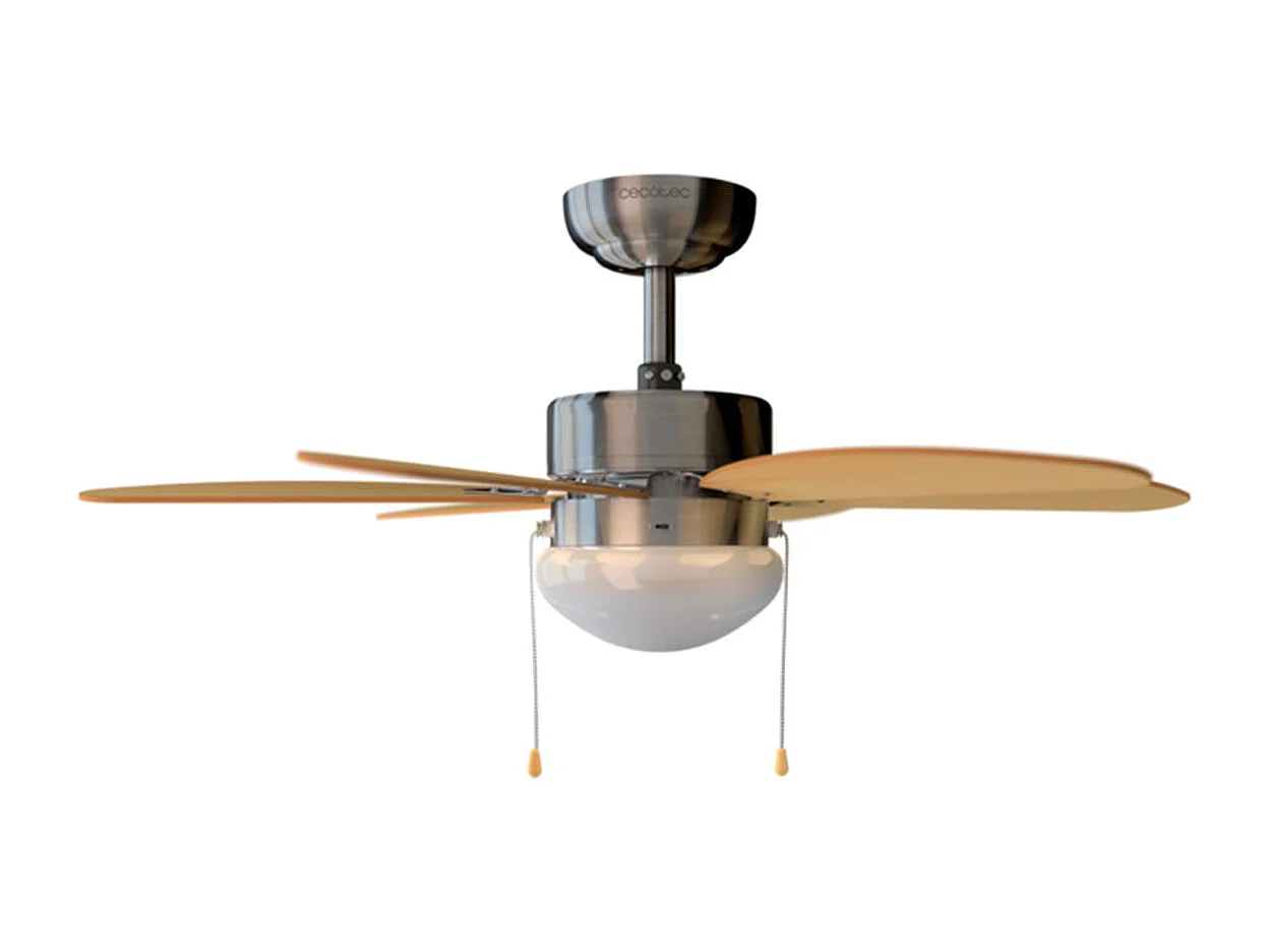 Ventilador de techo Cecotec EnergySilence Aero 350 50W 6 aspas reversibles blanco/marrón