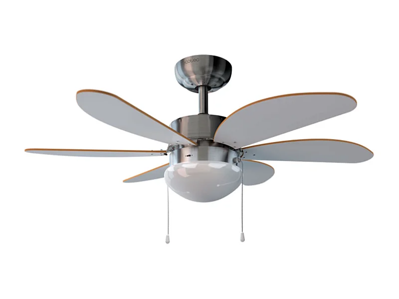 Ventilador de techo Cecotec EnergySilence Aero 350 50W 6 aspas reversibles blanco/marrón