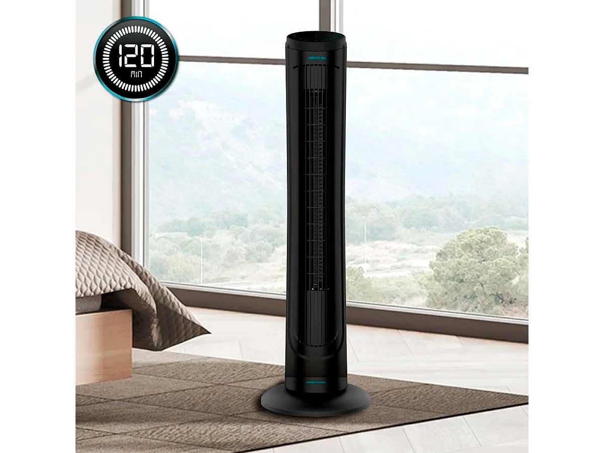 Ventilador de torre Cecotec EnergySilence 9090 Skyline 45W mando a distancia negro