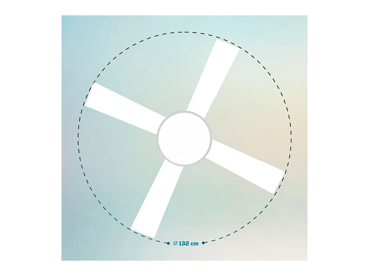 Ventilador de techo Cecotec EnergySilence Aero 5200 White Line 60W  4 aspas negro Ø132 cm