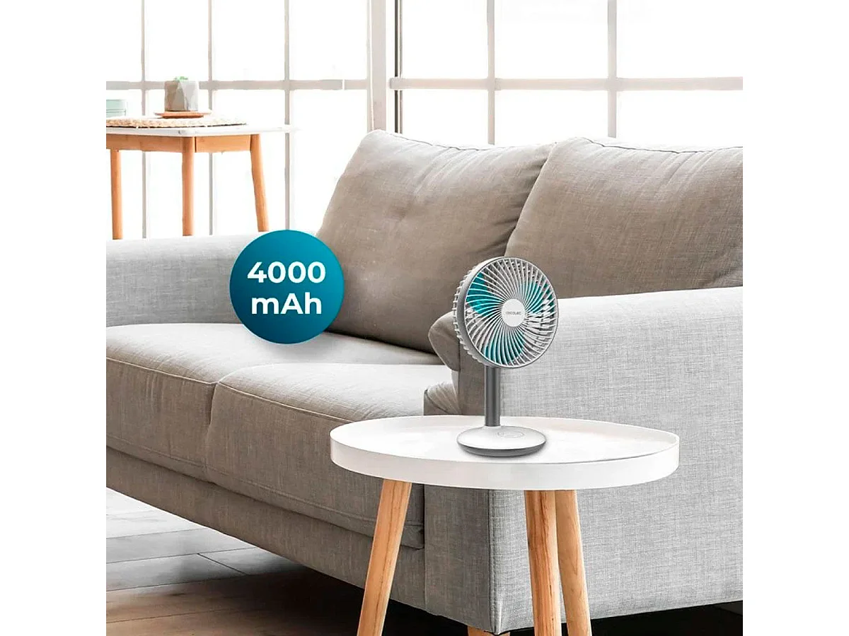 Ventilador de sobremesa Cecotec EnergySilence 4000 Portable Desk 4000mAh inalámbrico blanco