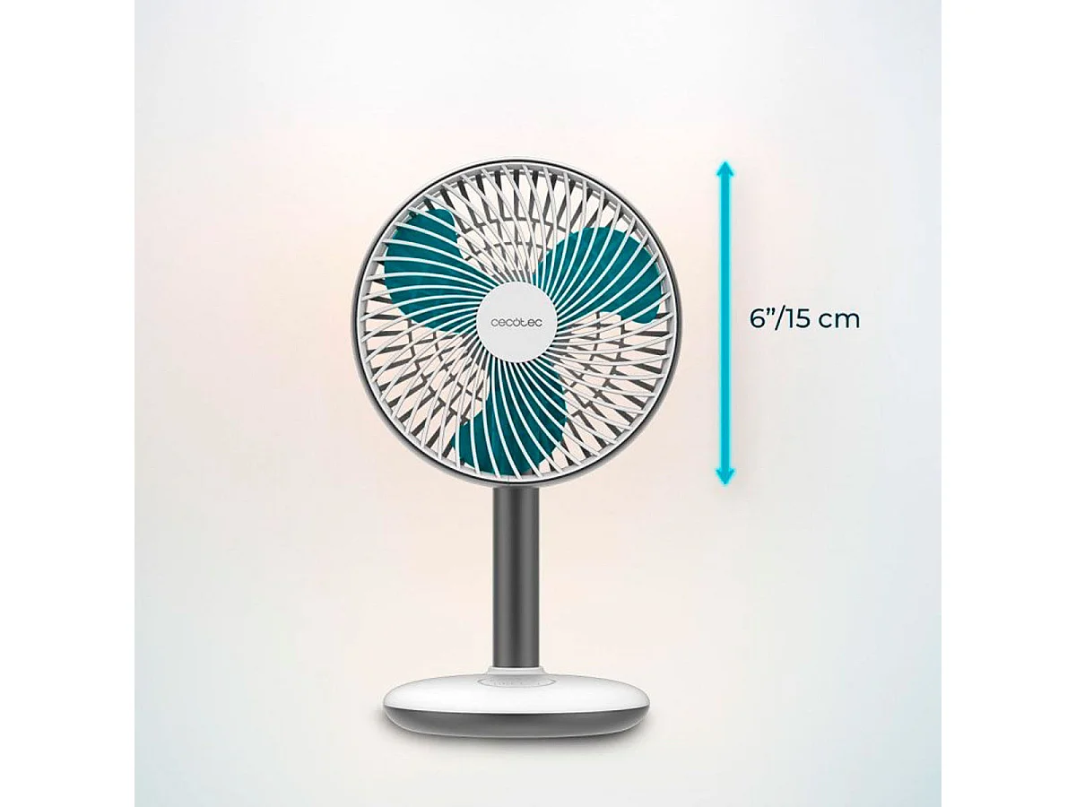 Ventilador de sobremesa Cecotec EnergySilence 4000 Portable Desk 4000mAh inalámbrico blanco