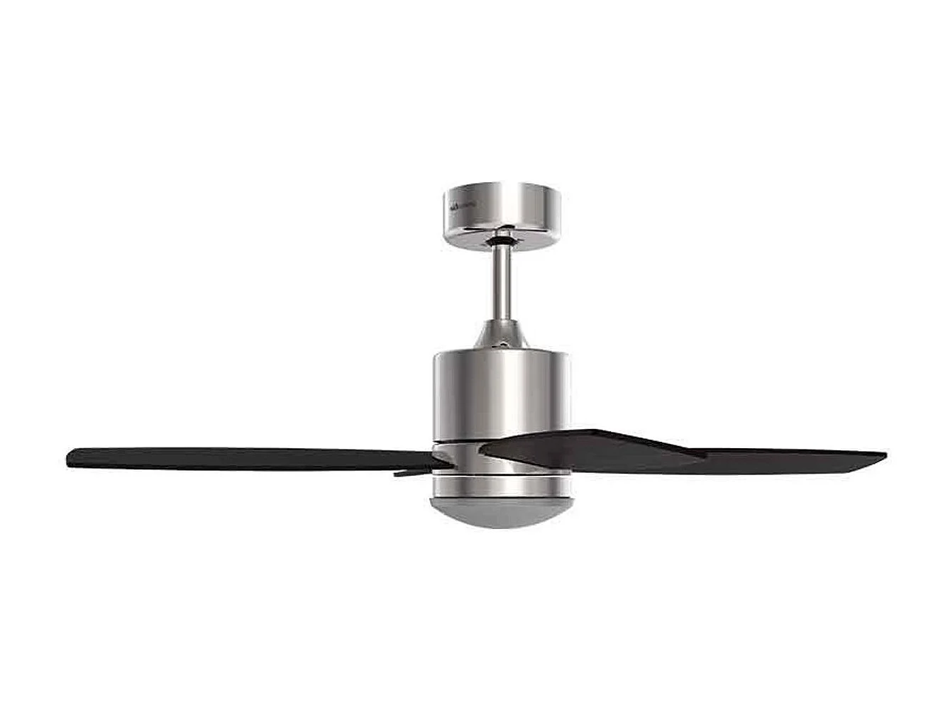 Ventilador de techo Midi Universal Blue luz LED silencioso inox/marrón 55W 106 cm