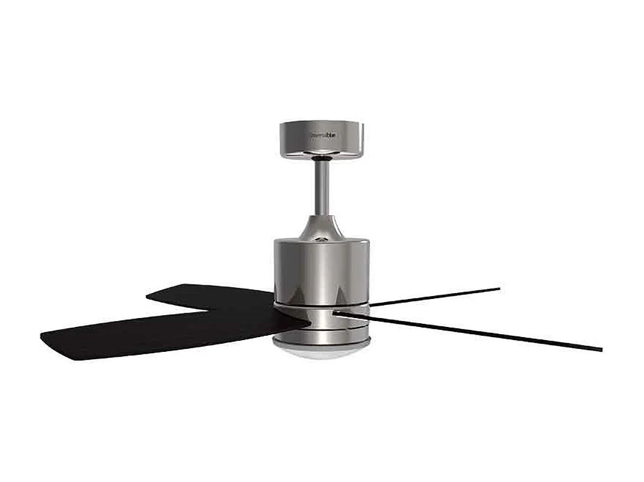 Ventilador de techo Midi Universal Blue luz LED silencioso inox/marrón 55W 106 cm