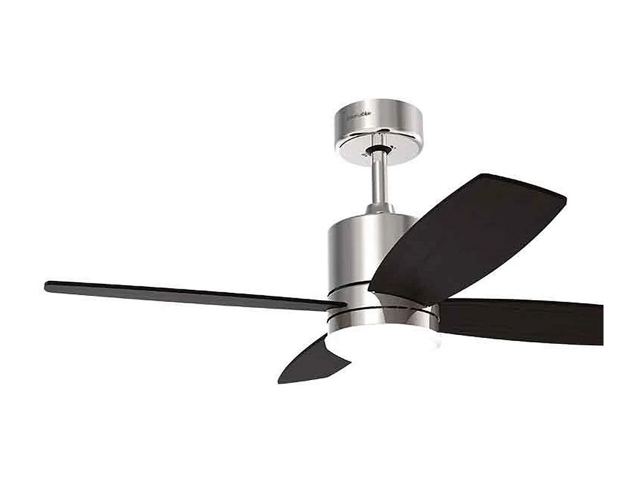 Ventilador de techo Midi Universal Blue luz LED silencioso inox/marrón 55W 106 cm