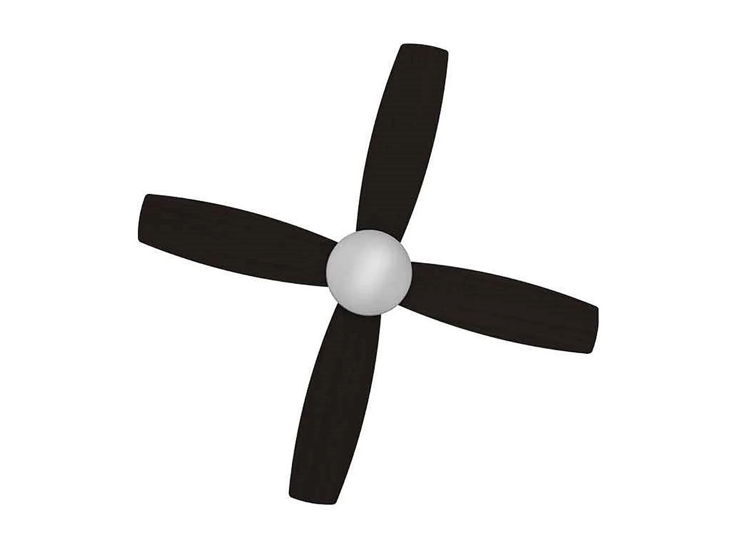 Ventilador de techo Midi Universal Blue luz LED silencioso inox/marrón 55W 106 cm