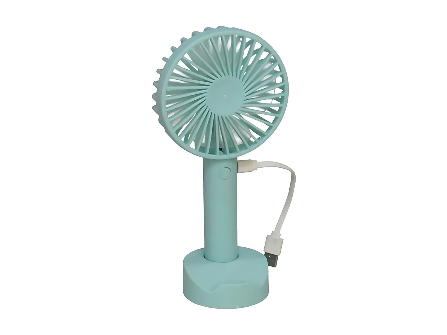 Ventilador de mano recargable USB verde 22x10,5x7,2 cm