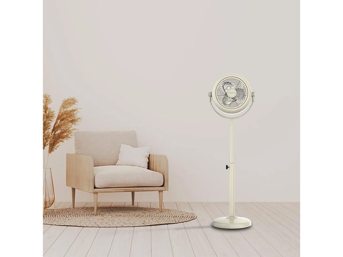 Ventilador de pie Cecotec EnergySilence 250 ClassicStyle 25W 3 aspas 2 velocidades beige