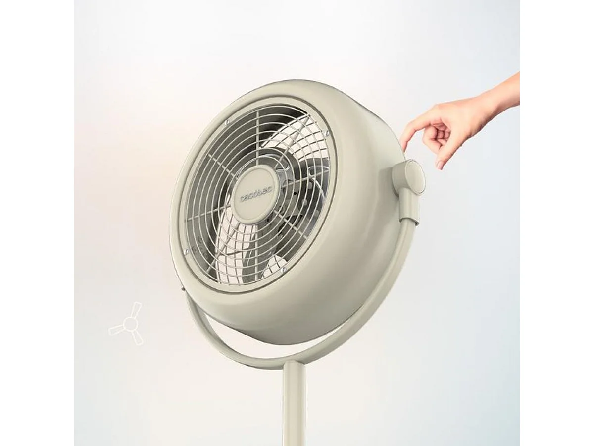 Ventilador de pie Cecotec EnergySilence 250 ClassicStyle 25W 3 aspas 2 velocidades beige