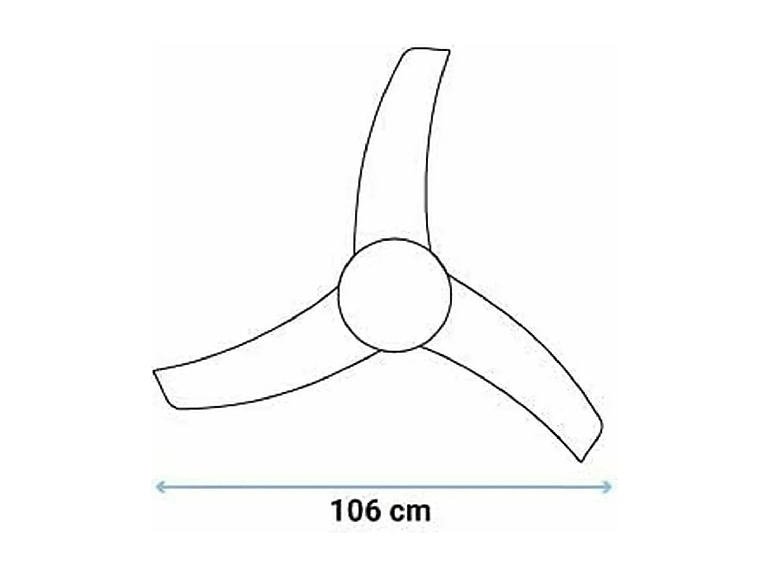 Ventilador de techo Universal Blue Mistral 3042 60W blanco Ø106 cm