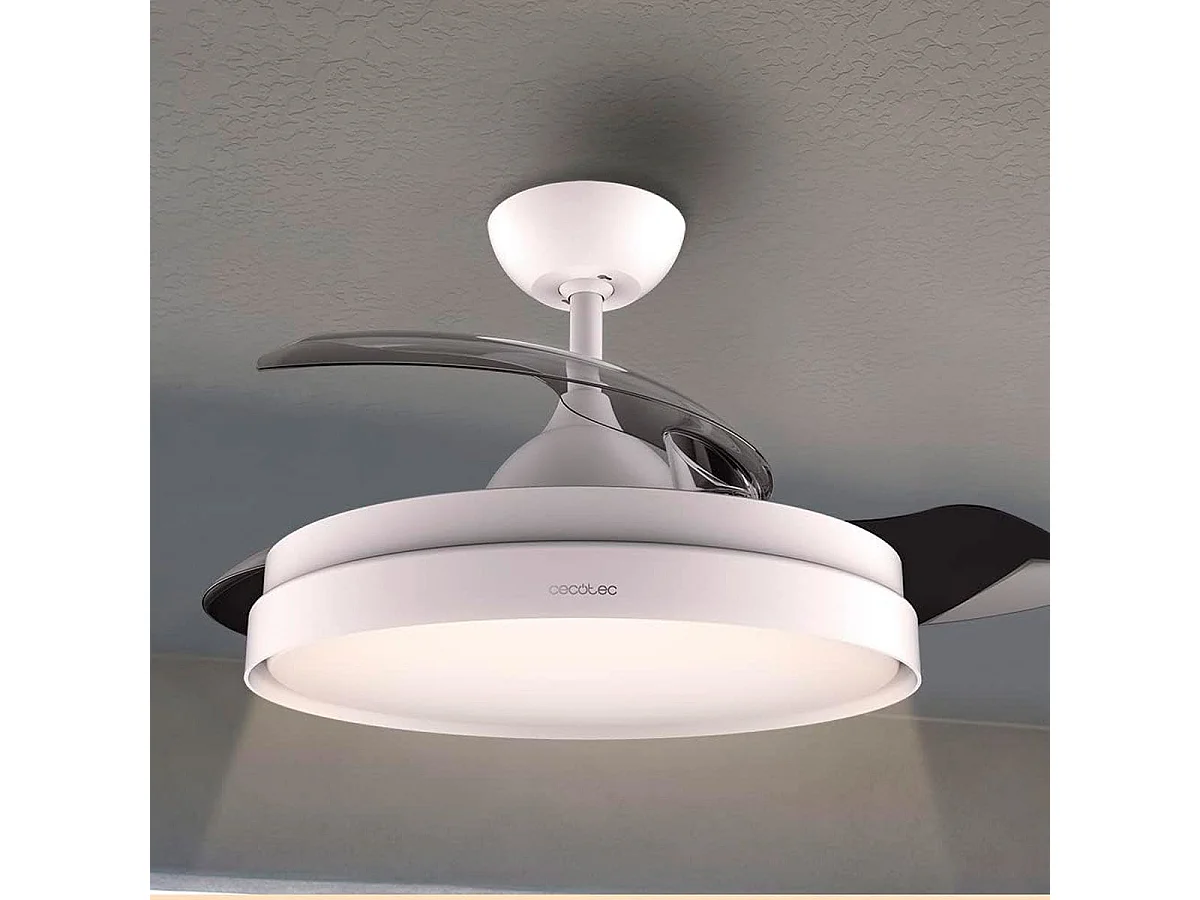 Ventilador de techo retráctil Cecotec EnergySilence Aero 4280 Invisible 40W blanco Ø106 cm
