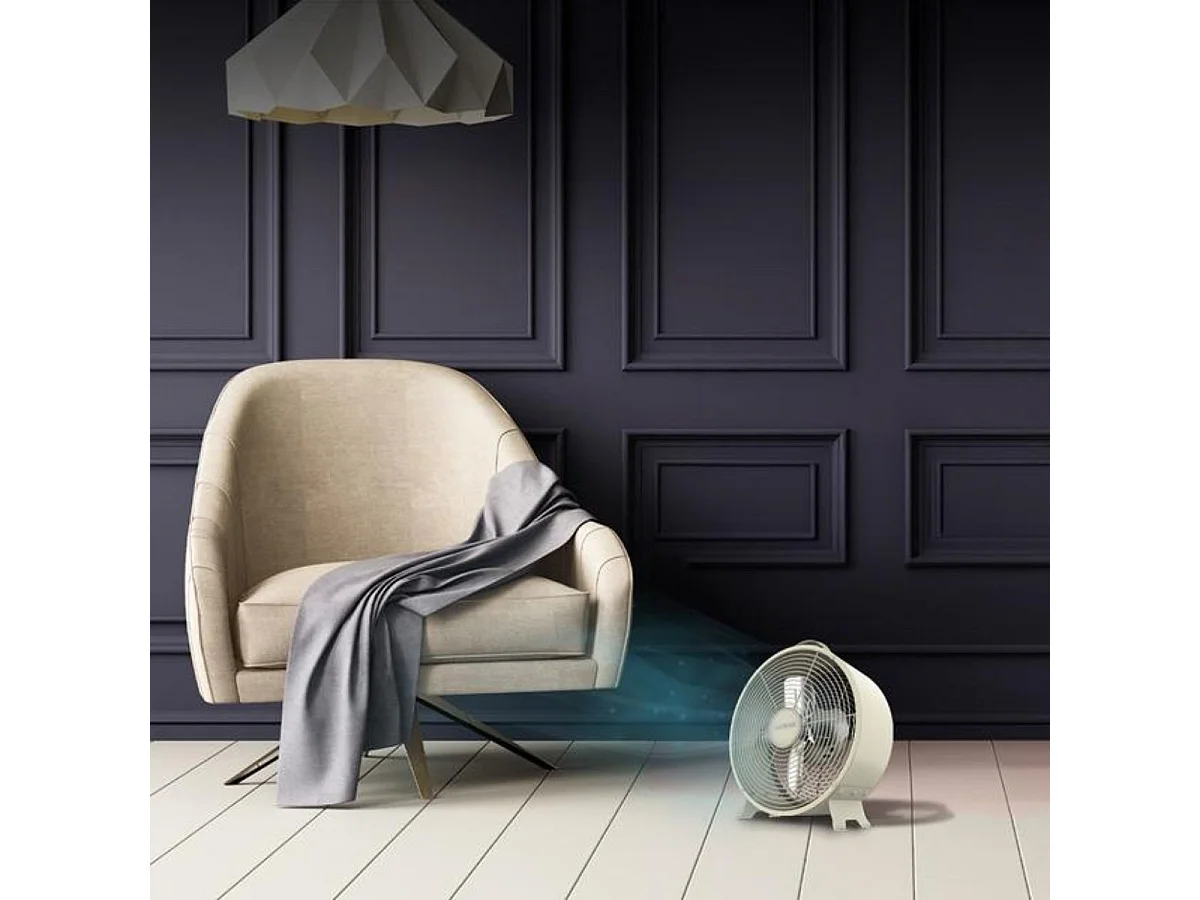 Ventilador de sobremesa Cecotec EnergySilence 400 RetroDesk 25W 4 aspas beige