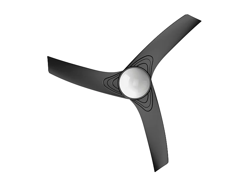 Ventilador de techo Evvo V522 DC 60W luz LED negro Ø132 cm