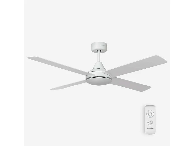 Ventilador de techo Poniente 6048W Universal Blue 55W 4 aspas blanco Ø122 cm