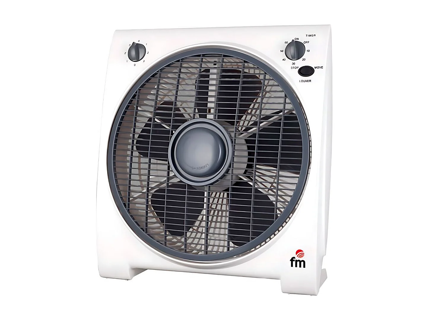 Ventilador de suelo BF4 45W 4 aspas 3 potencias blanco Ø30 cm