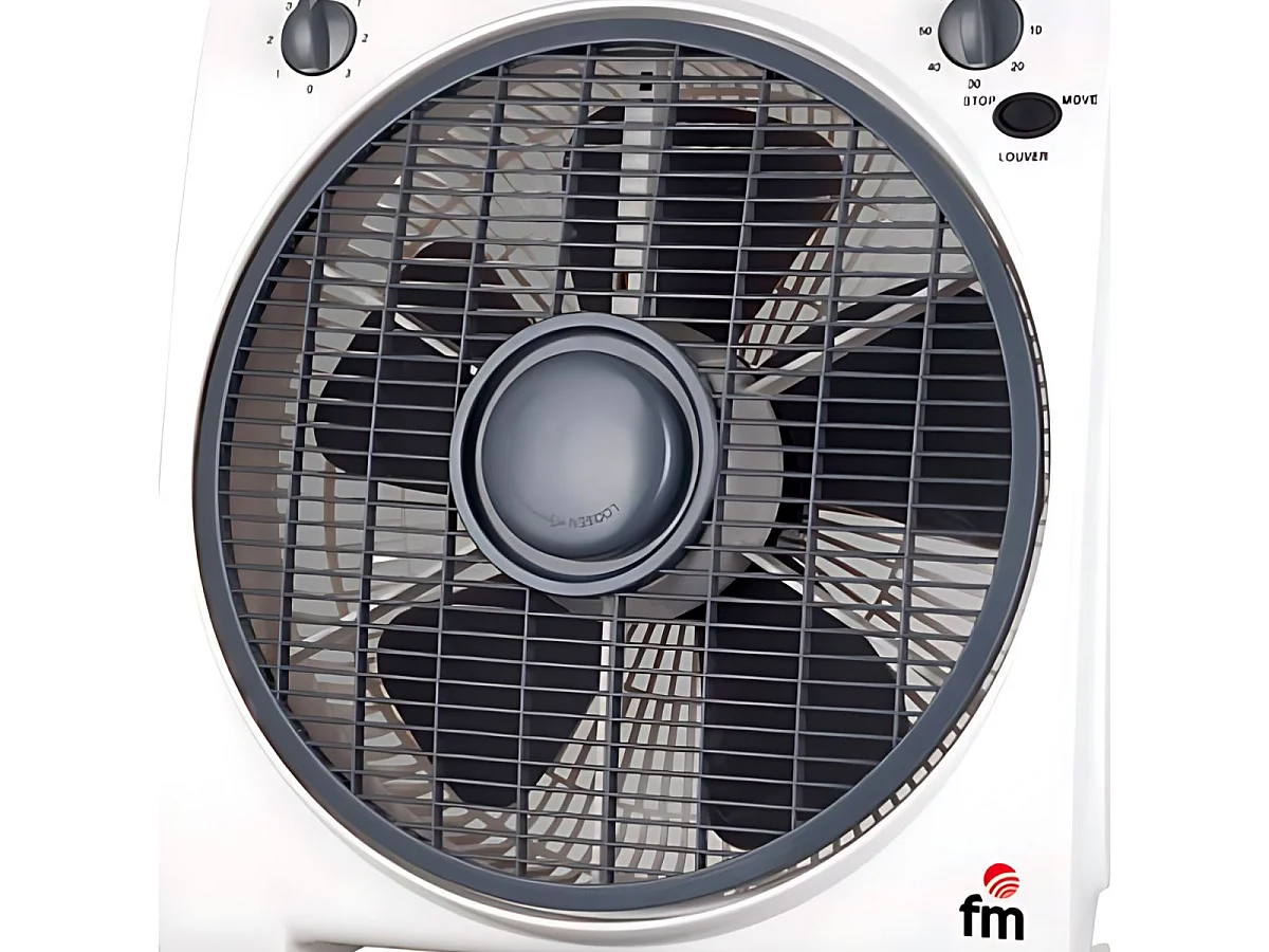 Ventilador de suelo BF4 45W 4 aspas 3 potencias blanco Ø30 cm