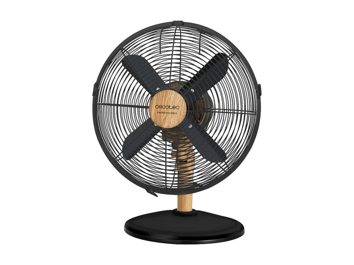 Ventilador de sobremesa Cecotec EnergySilence 600 WoodDesk 40W 4 aspas plata 30 cm