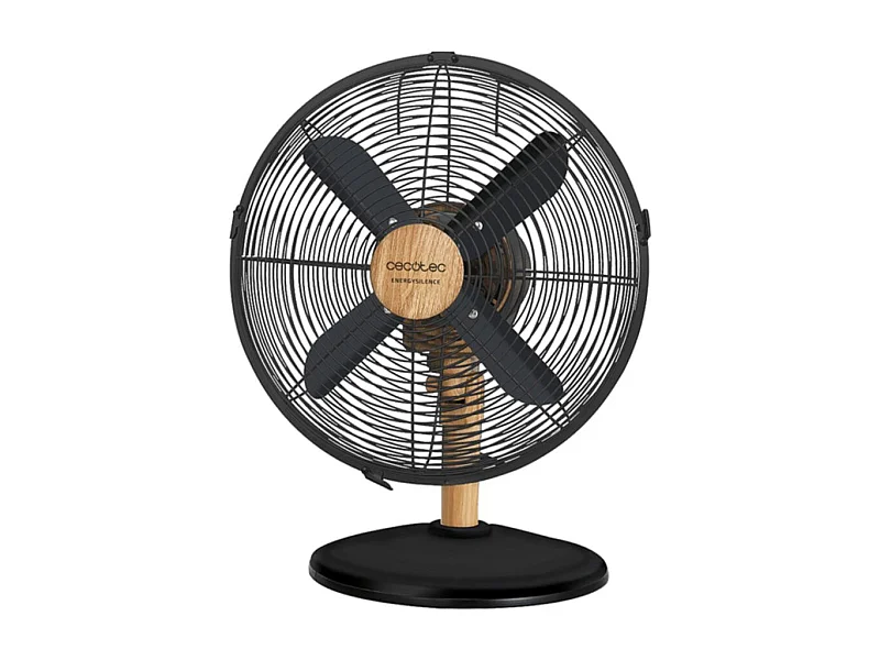 Ventilador de sobremesa Cecotec EnergySilence 600 WoodDesk 40W 4 aspas plata 30 cm