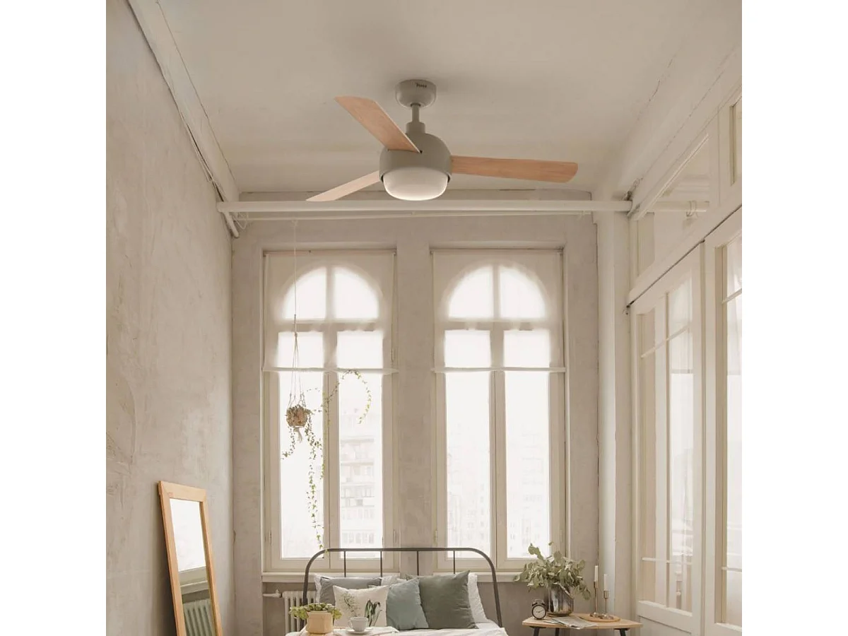 Ventilador de techo Vento 35W 3 aspas reversibles mando a distancia natural Ø122 cm