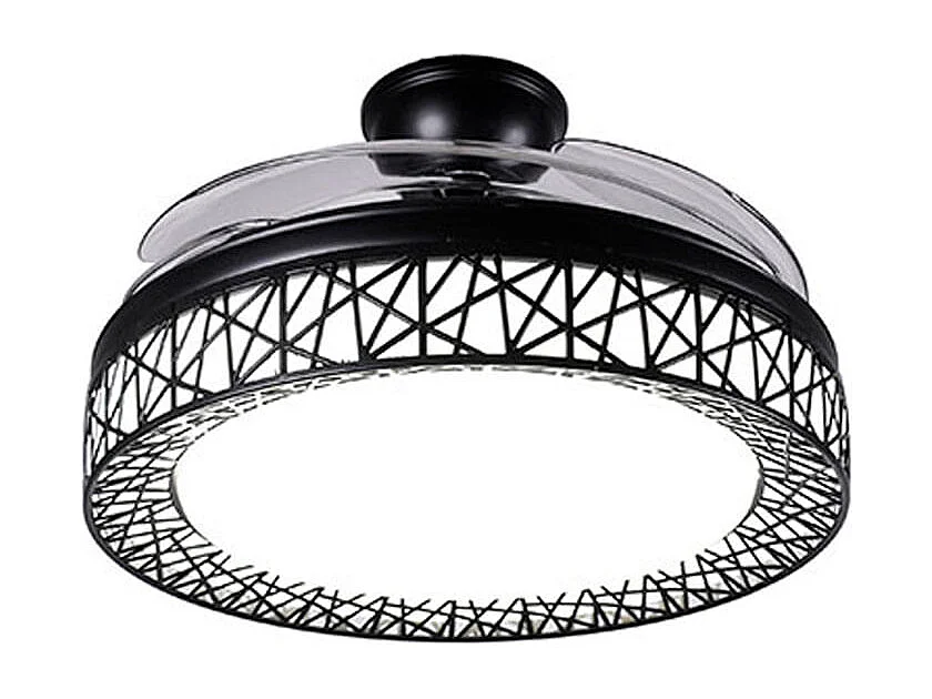 Ventilador de techo Nido Bel Air 72W aspas retráctiles mando a distancia negro Ø108 cm