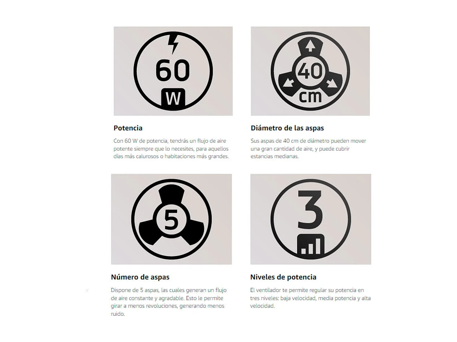 Ventilador de pie Orbegozo SF 0149 60W 3 velocidades negro