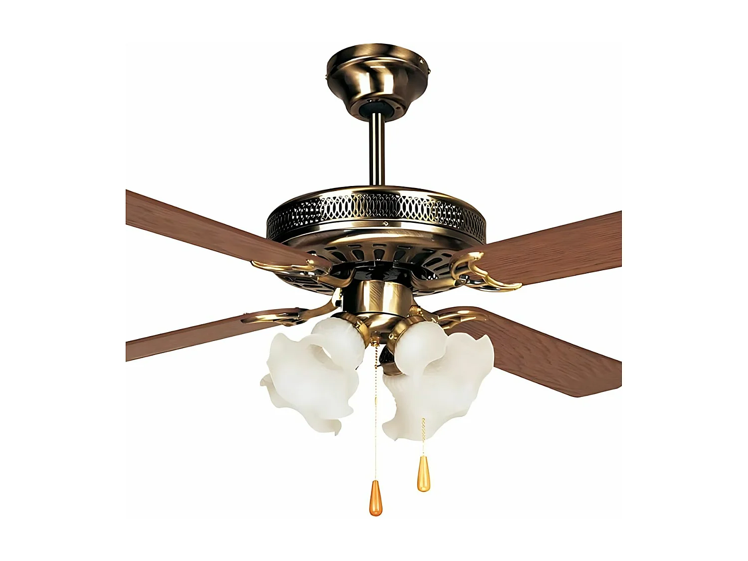 Ventilador de techo Orbegozo CT 10132 M 4 aspas natural/oro Ø132 cm