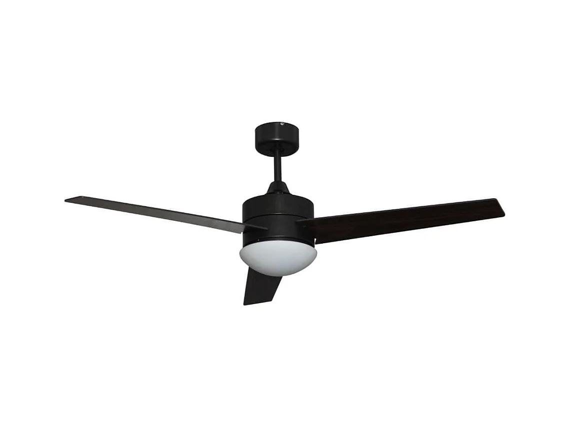 Ventilador de techo Milos 70W 3 aspas con mando a distancia negro Ø121 cm