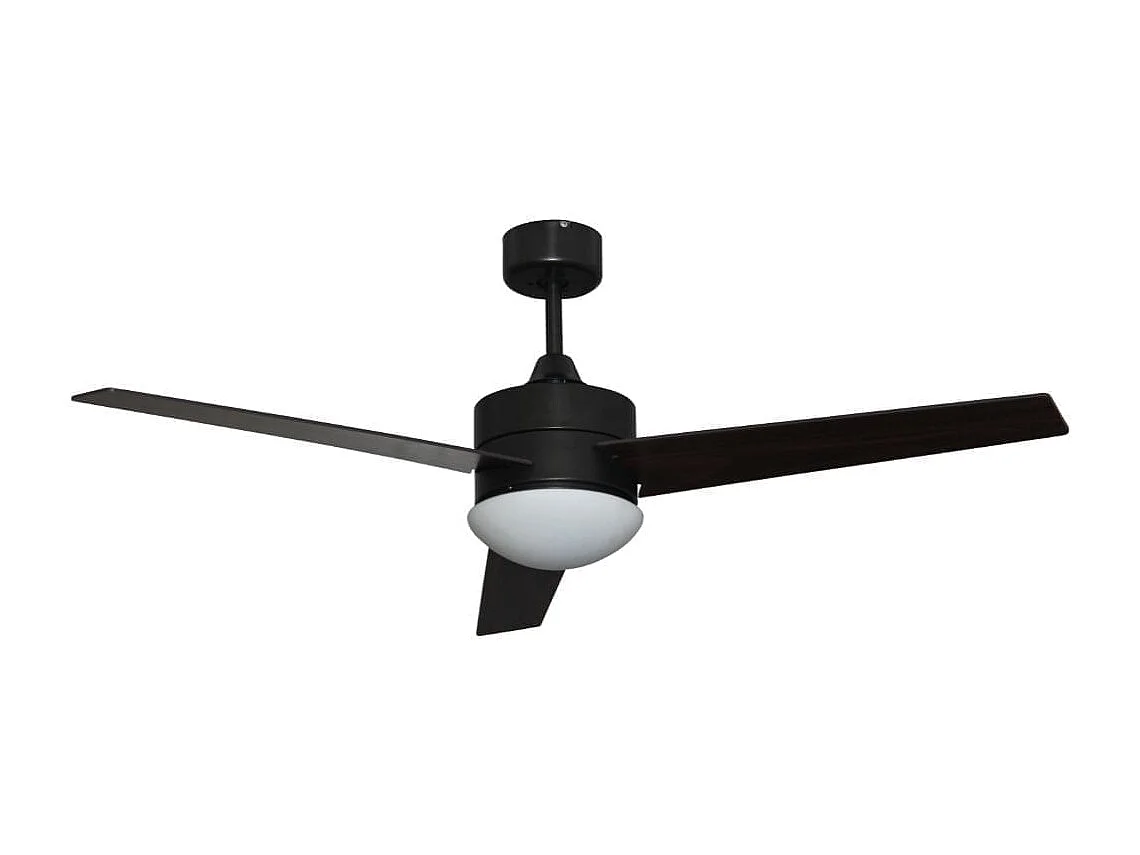 Ventilador de techo Milos 70W 3 aspas con mando a distancia negro Ø121 cm