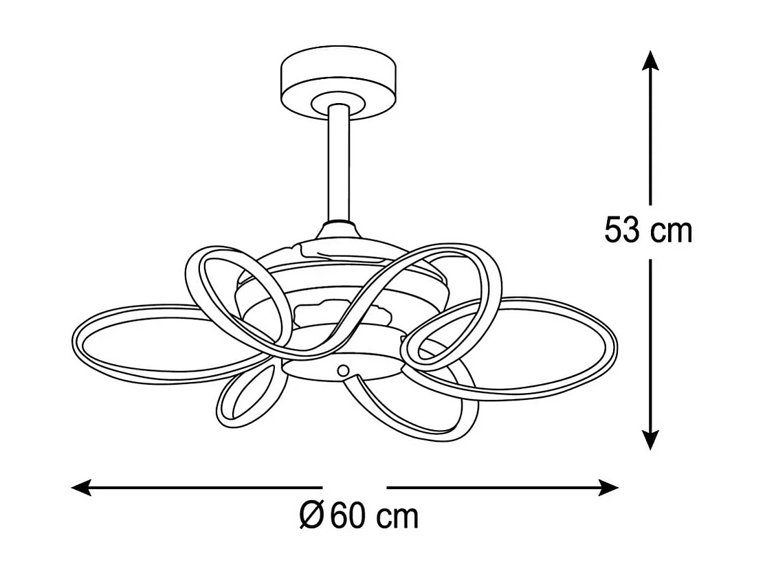 Ventilador de techo Karla Bel Air DC LED 65+65W blanco Ø60x53 cm