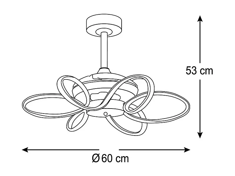 Ventilador de techo Karla Bel Air DC LED 65+65W blanco Ø60x53 cm
