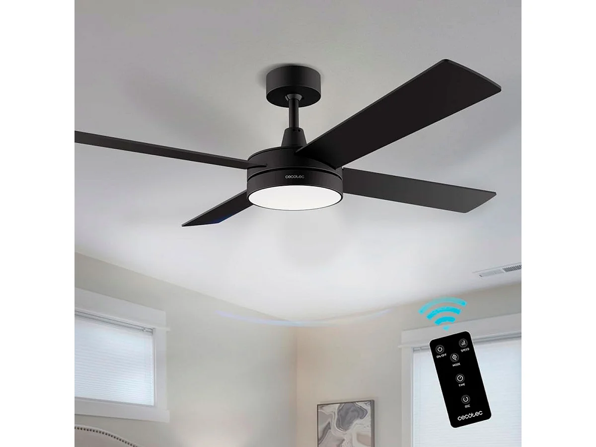 Ventilador de techo Cecotec EnergySilence Aero 5200 Black Line 60W  4 aspas negro Ø132 cm