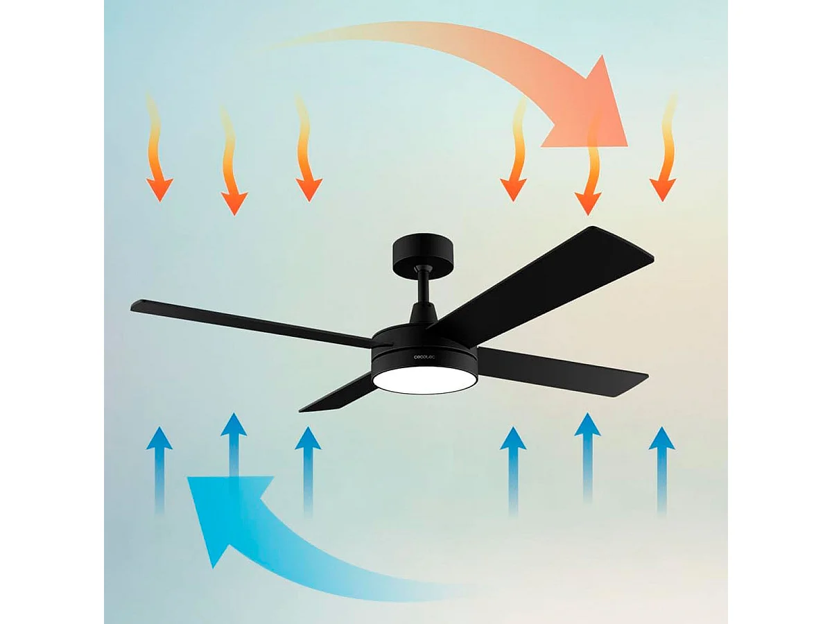 Ventilador de techo Cecotec EnergySilence Aero 5200 Black Line 60W  4 aspas negro Ø132 cm