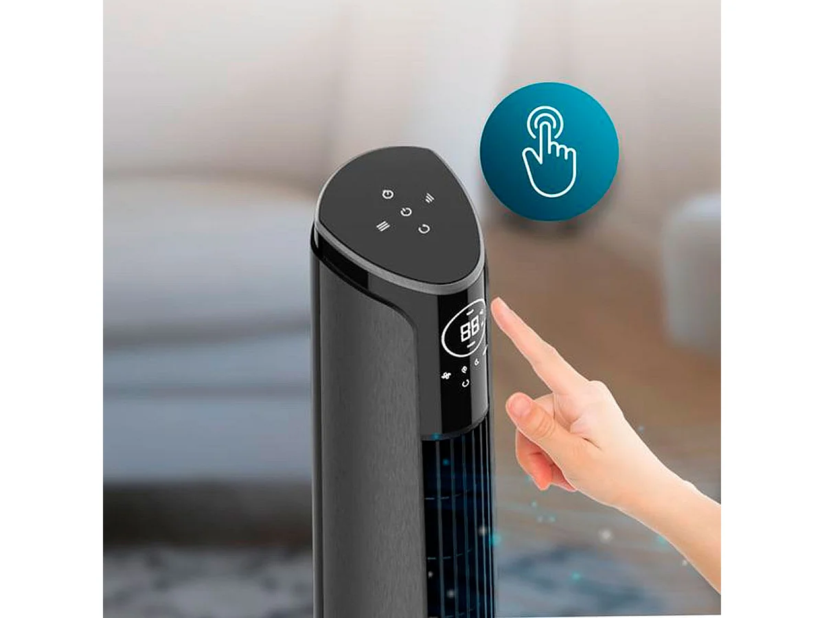 Ventilador de torre Cecotec EnergySilence 9250 Skyline Smart Tilt 45W inclinación ajustable negro 106 cm