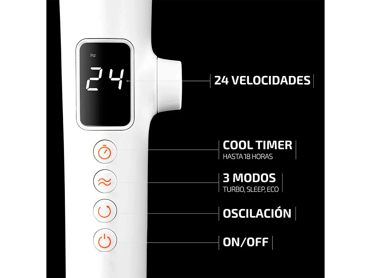 Ventilador de pie Cecotec EnergySilence 1030 SmartExtreme 28W 10 aspas blanco