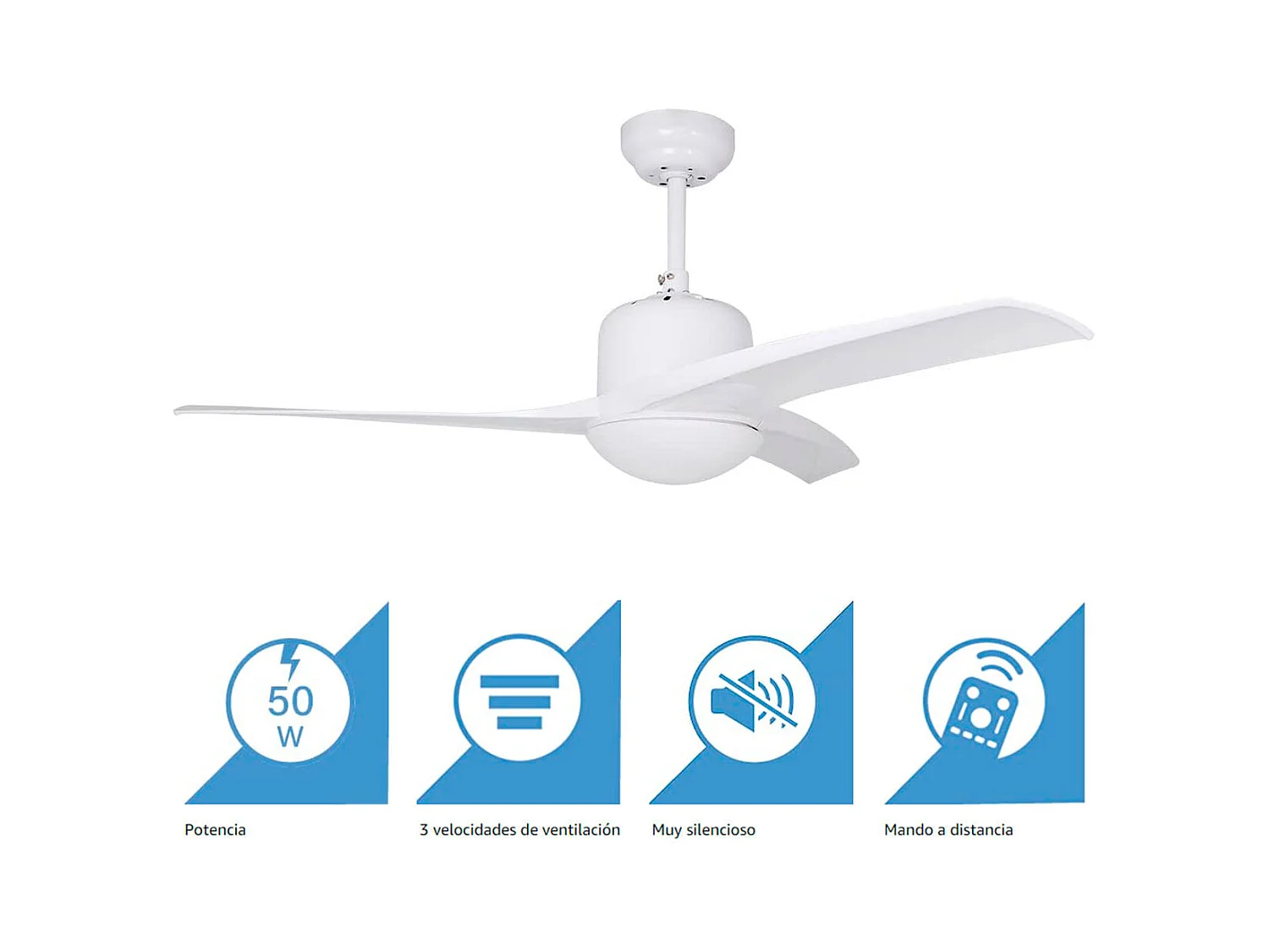 Ventilador de techo Orbegozo CP 92105 50W función verano/invierno blanco Ø105 cm