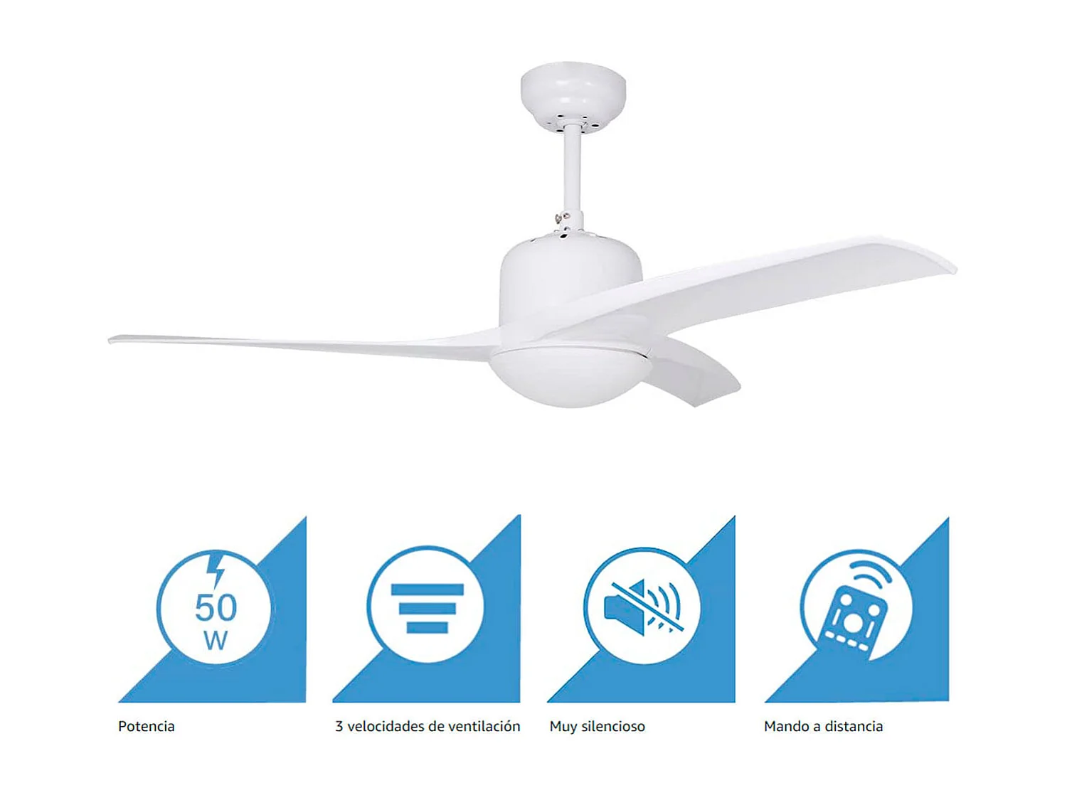 Ventilador de techo Orbegozo CP 92105 50W función verano/invierno blanco Ø105 cm