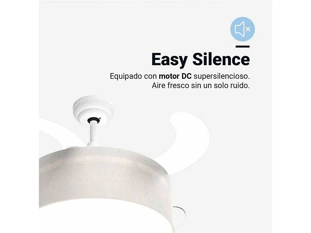 Ventilador de techo Jaloque 5042WFW Universal Blue 65W mando a distancia blanco