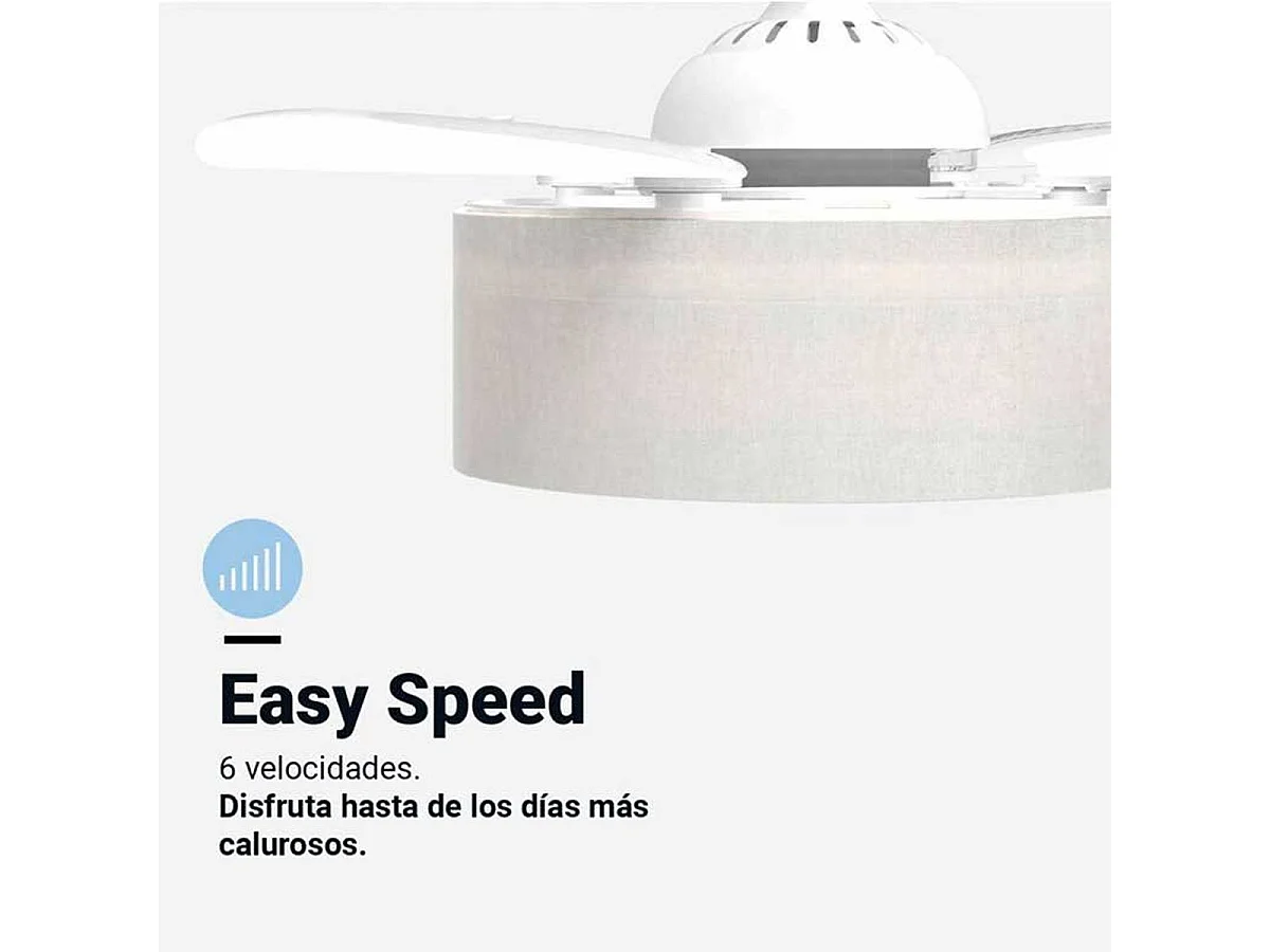 Ventilador de techo Jaloque 5042WFW Universal Blue 65W mando a distancia blanco