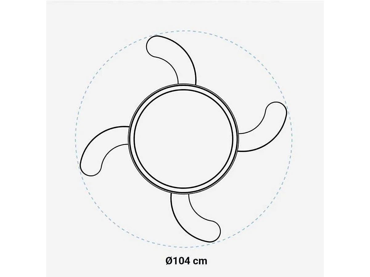 Ventilador de techo Jaloque 5042WFW Universal Blue 65W mando a distancia blanco