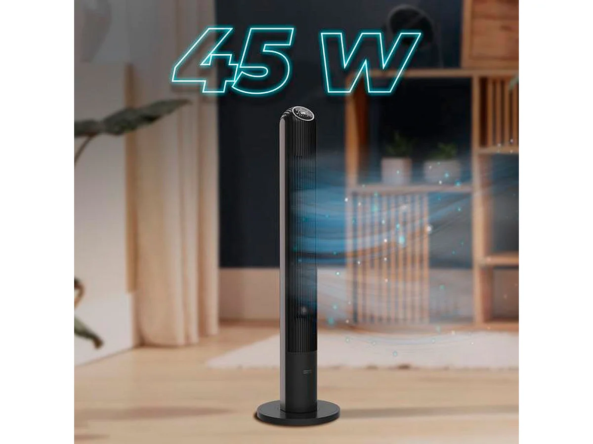 Ventilador de torre Cecotec EnergySilence 9150 Skyline Smart Design 45W táctil negro 116 cm