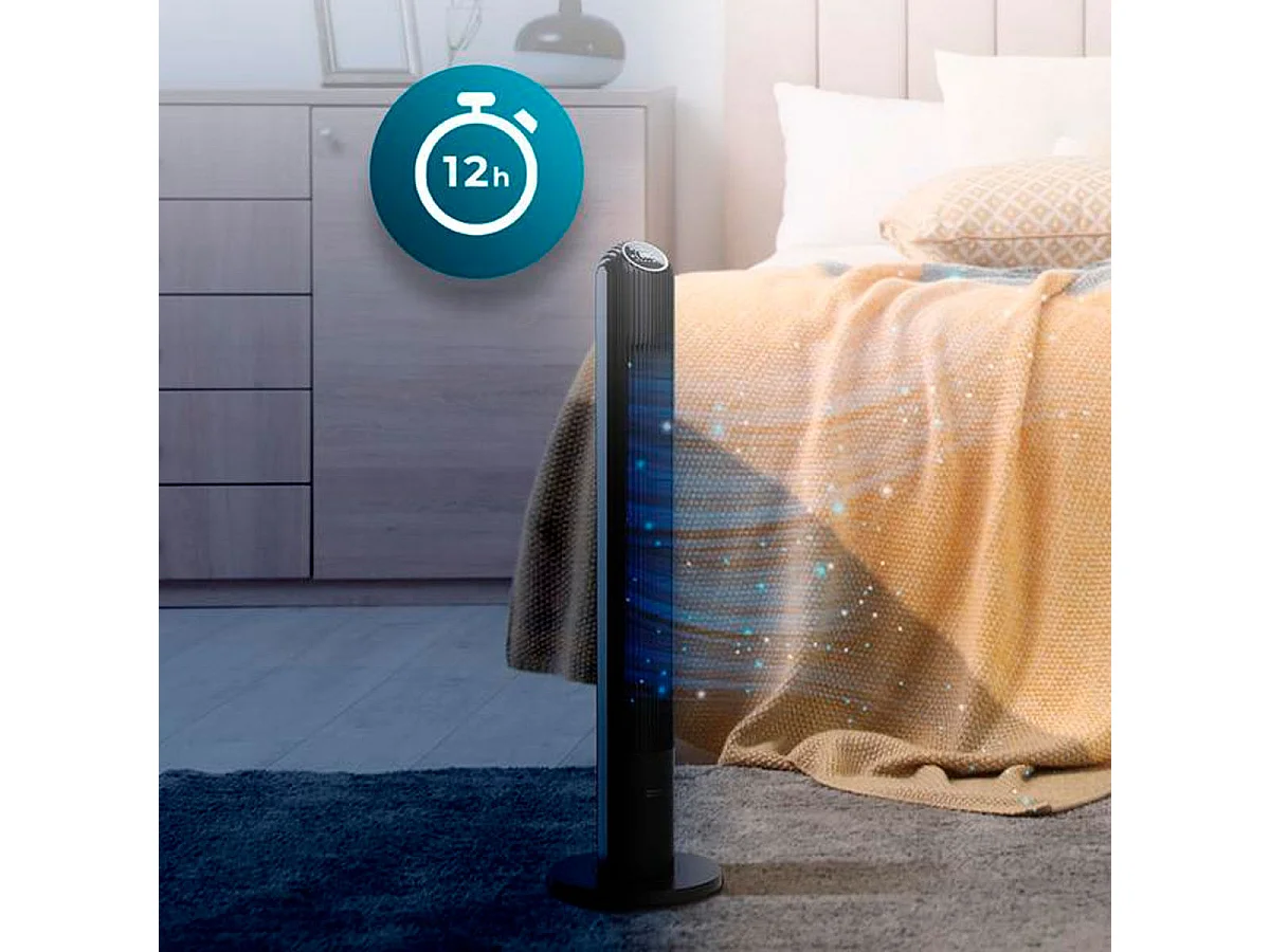 Ventilador de torre Cecotec EnergySilence 9150 Skyline Smart Design 45W táctil negro 116 cm
